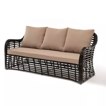 "Ницца" диван из искусственного ротанга трехместный, цвет бронзовый 4SIS арт.УТ-00006753