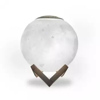 Ночник настольный светодиодный 3D Луна белый, c увлажнителем воздуха NN004 (Gauss)