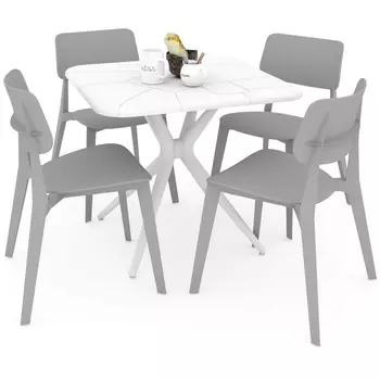 Обеденная группа белый/серый Sheffilton SHT-DS162 4407031601