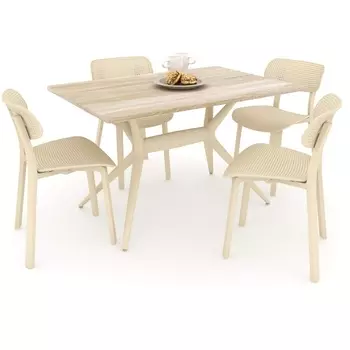 Обеденная группа бежевый/дуб сонома Sheffilton SHT-DS123 5402721901