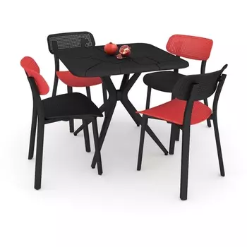 Обеденная группа черный/красный Sheffilton SHT-DS131 9278839701