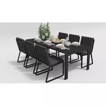 Обеденная группа Gardenini Malia (Алюминий,Ткань/Темно-серый,Антрацит) DMLA.010522.C2