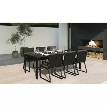 Обеденная группа Gardenini Malia (Алюминий,Ткань/Темно-серый,Антрацит) DMLA.010522.C1