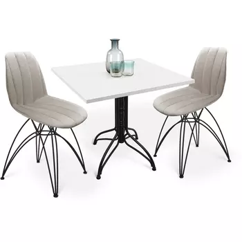 Обеденная группа лунный камень/белый/черный муар Sheffilton SHT-DS116 9497302101