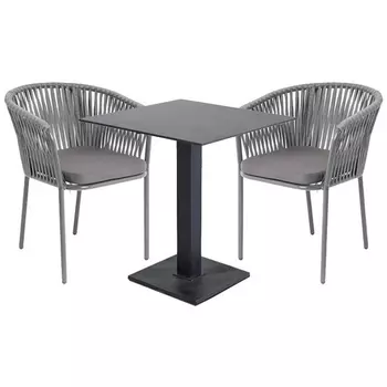 "Каффе" обеденная группа на 2 персоны, цвет "серый гранит" 4SIS арт.УТ-00002210