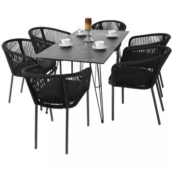 Обеденная группа на 6 персон, цвет темный 4SIS Милан Indoor-4SiS-2419 dark