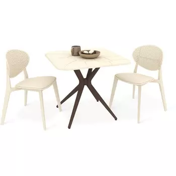 Обеденная группа Sheffilton SHT-DS126 бежевый/коричневый