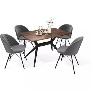 Обеденная группа Sheffilton SHT-DS191 палисандр/черн./угольно-серый/черн.муар