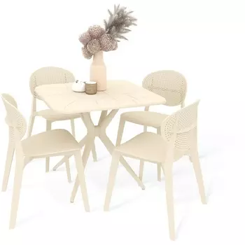 Обеденная группа Sheffilton SHT-DS193 бежевый