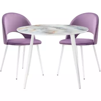 Обеденная группа Woodville Николет сиреневый / кианит / белый 514954