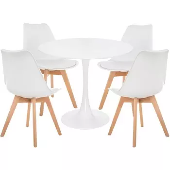 Обеденная группа Woodville Зарту white / wood 528186