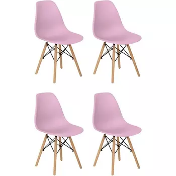 Обеденный стул Frank-Spacer ОГОГО Обстановочка! (Пластик,Массив дерева/Розовый) арт.920368