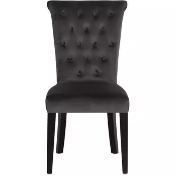 Обеденный стул Garda Decor 597-2K-СЕРЫЙ-Riv96 (Черный/Черный)