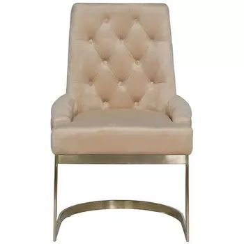 Обеденный стул Garda Decor 76AR-6210GOLD-BG (Золото/Бежевый)