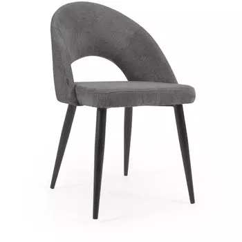 Обеденный стул La Forma (ex Julia Grup) Mael (Серый/ Сталь,МДФ,Металл,Пена)