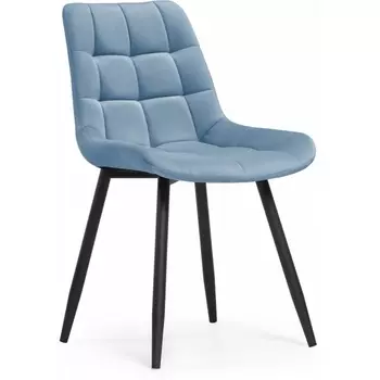 Обеденный стул Notta Челси К голубой / черный (Велюр) арт.538417