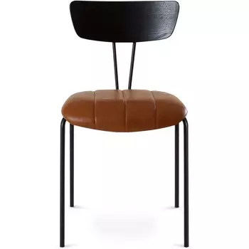 Обеденный стул Stem ОГОГО Обстановочка! (Экокожа/Коричневый,Черный) арт.930817