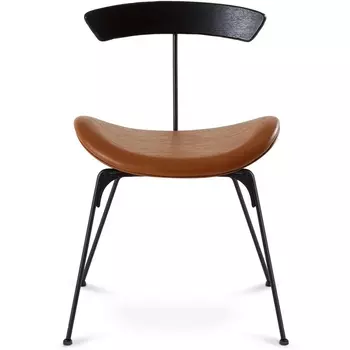 Обеденный стул Stem ОГОГО Обстановочка! (Экокожа/Коричневый,Черный) арт.930831