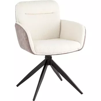 Стул обеденный Stool Group Waldo молочный c бежевой экокожей УТ000037122