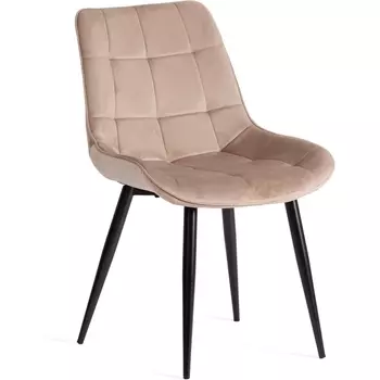 Обеденный стул Tetchair ABRUZZO (Металл,Вельвет/Бежевый,Черный) 20436