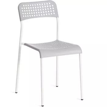 Обеденный стул Tetchair ADDE (Металл,Пластик/Серый,Белый)