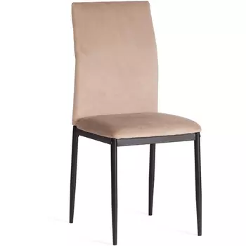 Обеденный стул Tetchair CAPRI (Металл,Вельвет/Бежевый,Черный)