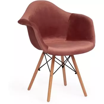 Обеденный стул Tetchair CINDY (Дерево бук,Металл,Ткань/Коралловый)