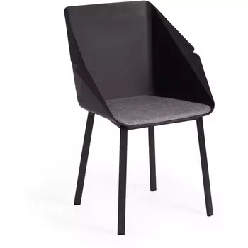 Обеденный стул Tetchair DORO (Пластик,Металл,Ткань /Серый,Черный)