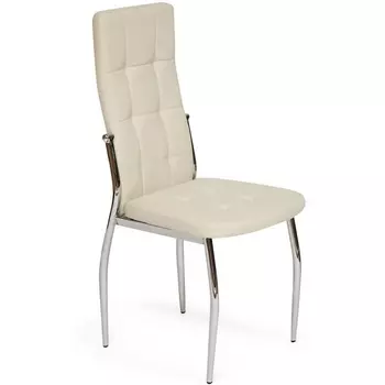 Обеденный стул Tetchair ELFO (Металл,Экокожа/Хром,Слоновая кость) 19311