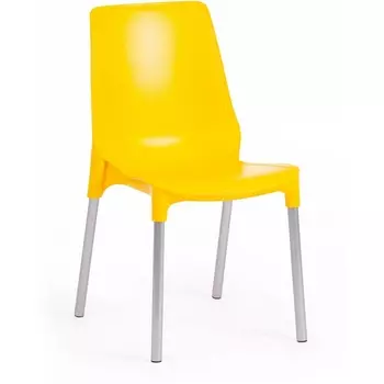 Обеденный стул Tetchair GENIUS (Металл,Пластик/Желтый,Хром) 19112