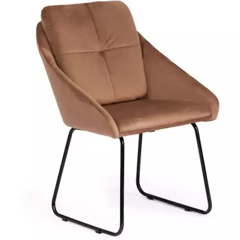 Обеденный стул Tetchair STAR (Вельвет,Металл/Коричневый,Черный )