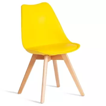 Обеденный стул Tetchair TULIP (Дерево,Пластик,Экокожа/Желтый)