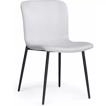 Обеденный стул Woodville Игон серый / черный муар (Металл, Велюр/Черный, Серый/Серый, Черный) арт.610748