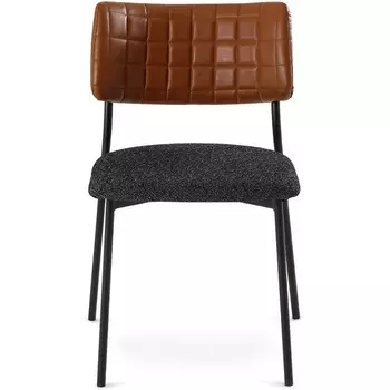 Обеденный стул Youdi ОГОГО Обстановочка! (Рогожка,Экокожа/Коричневый,Серый) арт.930820