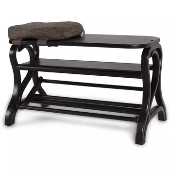 Обувница Диана темно-коричневый/ткань Mebelik арт.001943