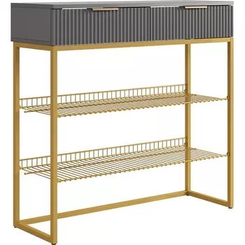 Обувница Классная 1 Mebelson (ЛДСП,Металл/Графит,Золотой) арт.172188,3327