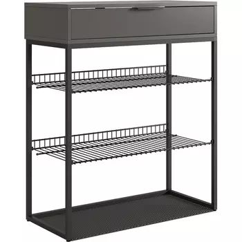 Обувница Краш Mebelson (ЛДСП,Металл/Черный,Графит) арт.LMN-13.1869