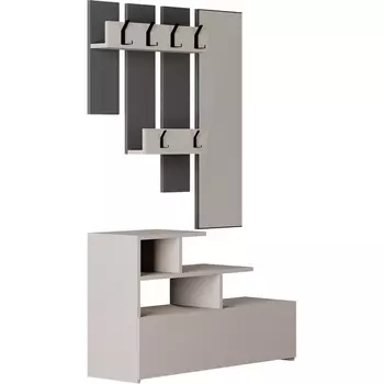 Обувница с вешалкой для одежды VESTY HALL STAND (Дерево/Бежевый) LEVE