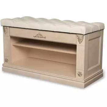 Обувница Сильвия экокожа молочный/белый ясень от фабрики Mebelik