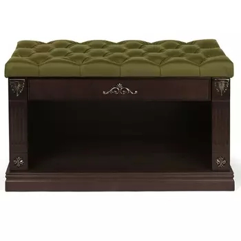 Обувница Сильвия экокожа оливковый/венге от фабрики Mebelik