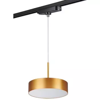 Светильник трековый однофазный трехжильный, провод 1.2м IP20 30W 4000K 2600Лм 100-265V NT21 092 матовое золото Novotech Prometa 358769