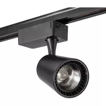 Однофазный трековый светильник светодиодный 220V AM Group TRACK AM228-10W BK 3000K