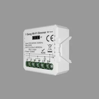 Одноканальное Wi-Fi реле-диммер с голосовым управлением и со смартфона 1 x 200 Вт Denkirs Relay RL1003-DM