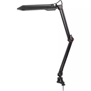 Настольная лампа на струбцине для школьника с выключателем ЭРА NL-201-G23-11W-BK