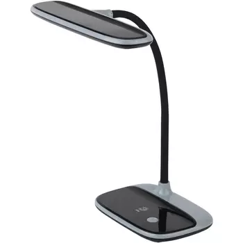 Офисная настольная лампа светодиодная с диммером и выключателем регулировкой цветовой температуры яркости ЭРА NLED-458-6W-BK