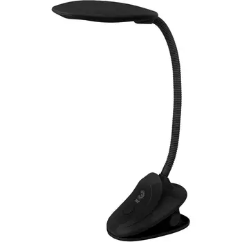Настольная лампа на прищепке для школьника светодиодная с выключателем ЭРА NLED-478-8W-BK