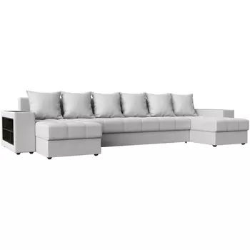 П-образный диван Дубай левый (экокожа белая) Лига Диванов 31519