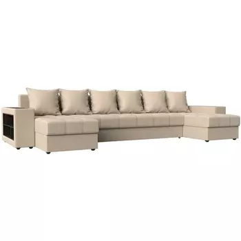 П-образный диван Дубай левый (экокожа бежевая) Лига Диванов 31518