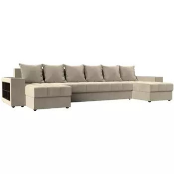 П-образный диван Дубай левый (микровельвет бежевый) Лига Диванов 110587