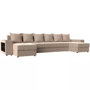 П-образный диван Дубай левый (велюр бежевый) Лига Диванов 110610